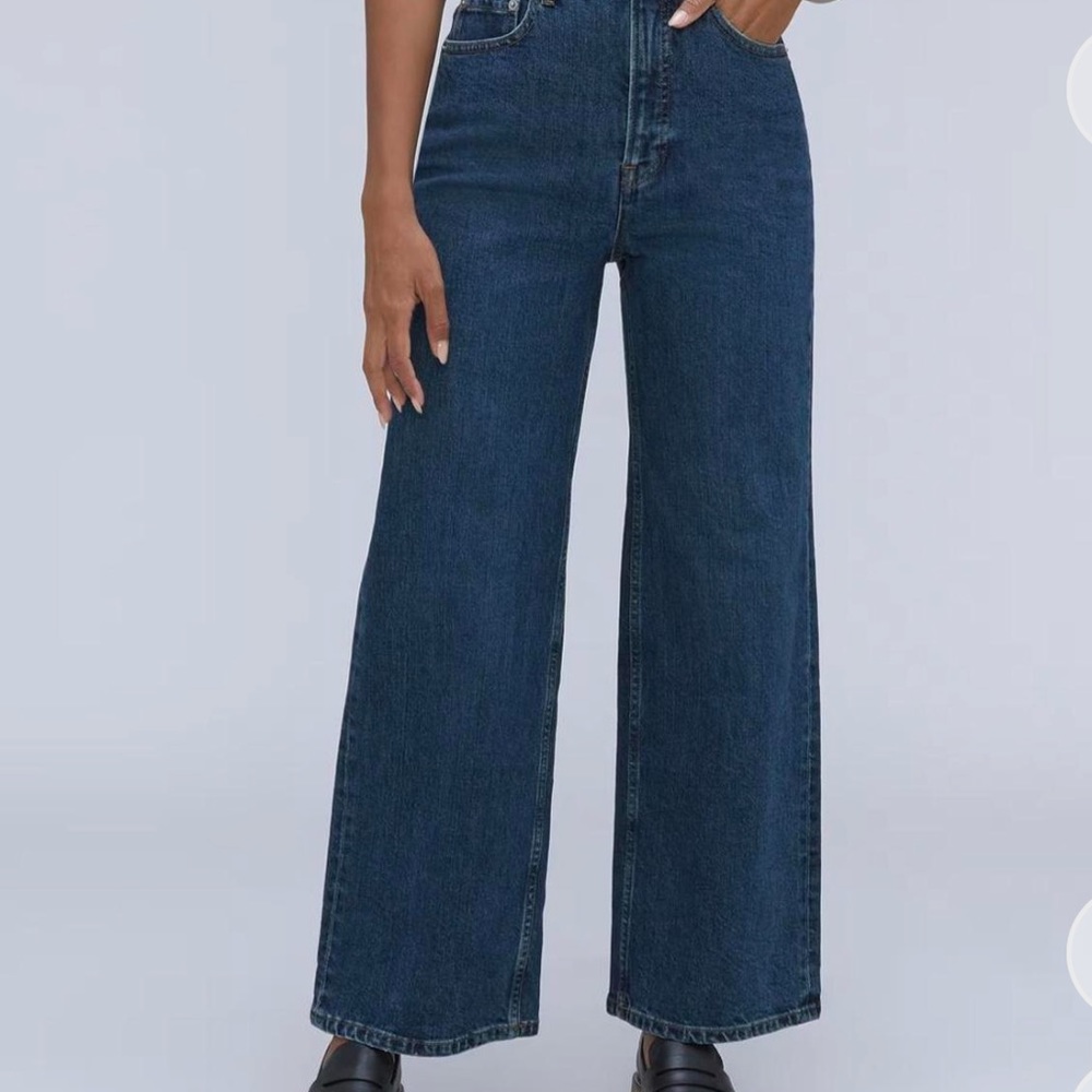 Everlane way high sailor jeans dark wash wide leg